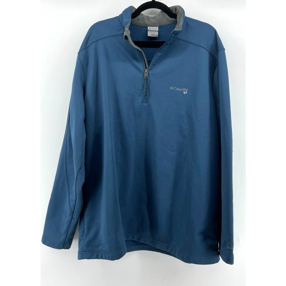 Columbia | Men's 1/4 Zip Pullover Fleece Lined Sweatshirt Blue Size XXL